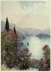 Villa Serbelloni, Lago di Como, Illustration aus 