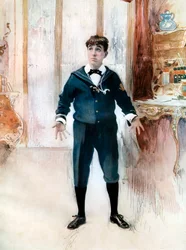 Weedon Grossmith in Der Neue Junge, ca. 1902