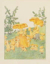 Illustration für Blondchen in Blüten