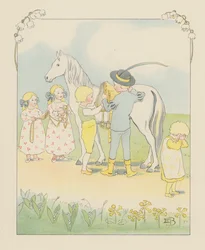 Illustration für Blondchen in Blüten