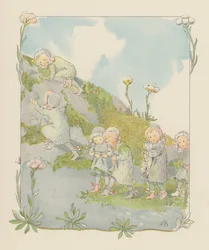 Illustration für Blondchen in Blüten