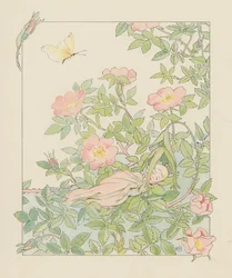 Illustration für Blondchen in Blüten