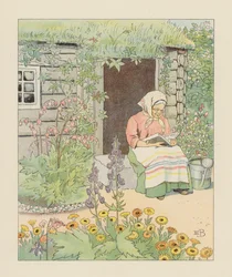 Illustration für Blondchen in Blüten