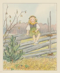 Illustration für Blondchen in Blüten