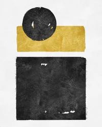 Abstrakte Gold Schwarz Geometrie