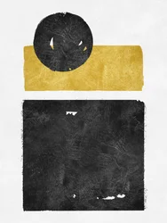 Geometrische Schwarz-Gold-Abstraktion