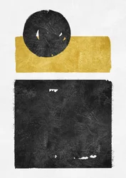 Geometrisches Schwarz-Gold-Gleichgewicht