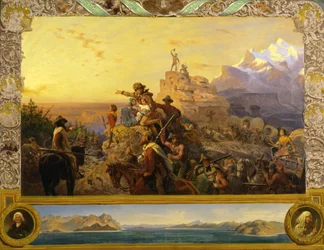 Westwärts zieht das Reich, Studie für ein Wandgemälde, US-Kapitol, 1861