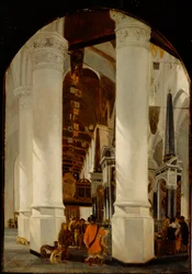 Die Nieuwe Kerk in Delft mit dem Grab von Wilhelm dem Schweiger, ca. 1650-51