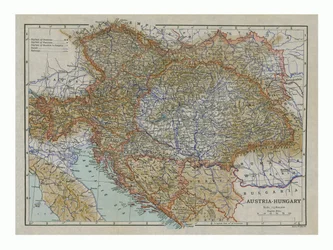 Karte von Österreich-Ungarn, um 1910