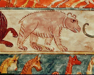 Ein Bär. Aus dem MS Beatus en Apocalipsin