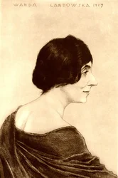 Porträt von Wanda Landowska 1879-1959, 1917
