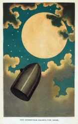 Illustration zum Buch Von der Erde zum Mond von Jules Verne