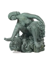 Große kauernde Badende