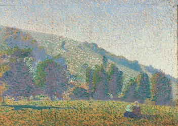 Zwei bretonische Frauen auf einer Wiese, 1886