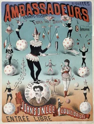 Johnsonlee, Balancier, bei den Ambassadeurs - Plakat von Lévy, Ende des 19. Jahrhunderts