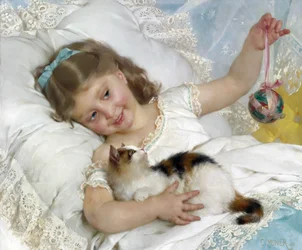 Kind und Katze