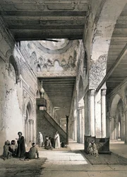 Moschee von Ahmad Ibn Tulun, Kairo: Innenansicht der Maqsura, 9. Jahrhundert. 19. Jahrhundert (Lithographie aus 