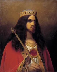 Porträt Childerichs III., König von Neustrien, Austrasien, Burgund und den Franken (gest. 754), 1825-1850. Maße: 0,92 x 0,74 m. Versailles, Schlossmuseum