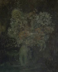Dunkles Blumenstillleben