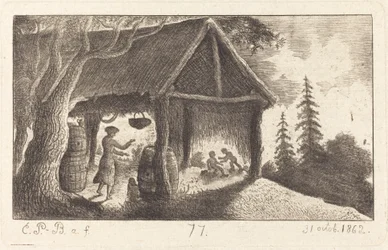 Der Schuppen mit kämpfenden Kindern