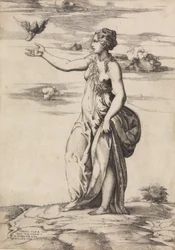 Proserpina verwandelt Aesculapius in eine Eule, 1548