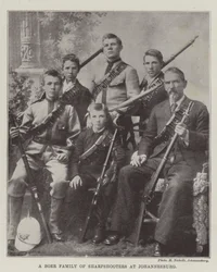 Eine Burenfamilie von Scharfschützen in Johannesburg