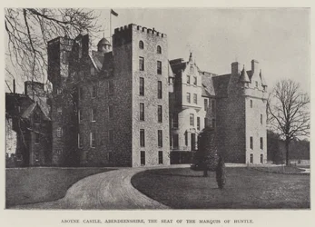 Aboyne Castle, Aberdeenshire, der Sitz des Marquis von Huntly