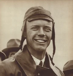 Amerikanischer Flieger Charles Lindbergh, der erste Mann, der solo über den Atlantik flog