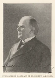 Signiertes Porträt von Präsident McKinley