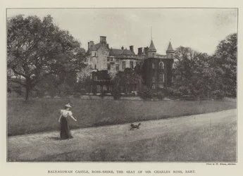 Balnagowan Castle, Ross-Shire, der Sitz von Sir Charles Ross, Baronet