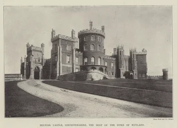 Belvoir Castle, Leicestershire, der Sitz des Duke of Rutland