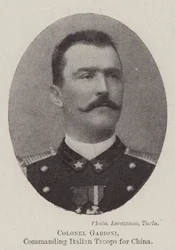Oberst Garioni, Kommandant der italienischen Truppen für China
