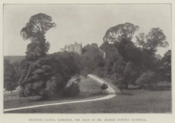 Dunster Castle, Somerset, der Sitz von Mr. George Fownes Luttrell