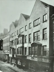 Fetter Lane, Rückseite von Barnards Inn, City of London, 1879
