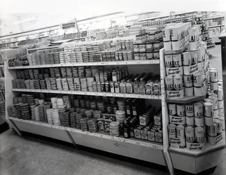 Haushaltswaren-Gang, Woolworths-Laden, 1956