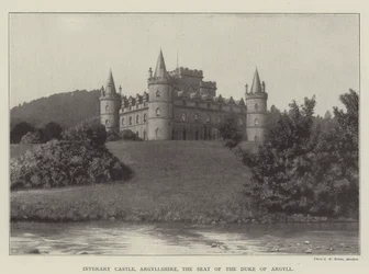 Inverary Castle, Argyllshire, der Sitz des Duke of Argyll
