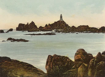 Jersey: Corbiere-Leuchtturm (Farbfoto)