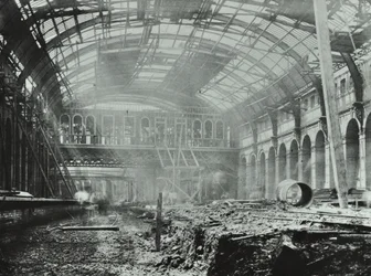 Kings Cross Station: Bauarbeiten im Gange, 1862