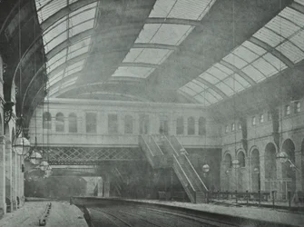 Kings Cross Station: Blick auf die Bahnsteige, 1862