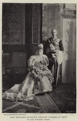 Lady Margaret Grosvenor (Prinzessin Adolphus von Teck) in ihrem Hochzeitskleid