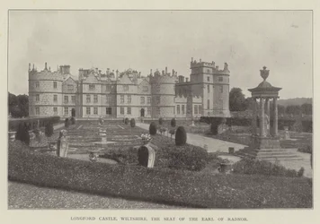 Longford Castle, Wiltshire, der Sitz des Earl of Radnor