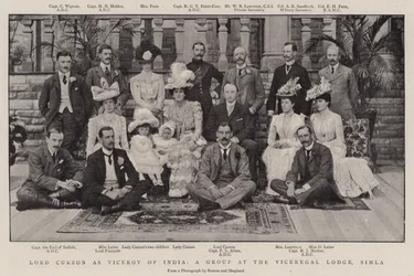 Lord Curzon als Vizekönig von Indien, eine Gruppe in der Vizeköniglichen Lodge, Simla