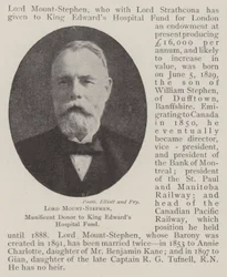 Lord Mount-Stephen, großzügiger Spender für den King Edwards Hospital Fund