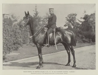 Generalmajor Sir Redvers Buller, GCB, VC, auf seinem Lieblingspferd Gambler