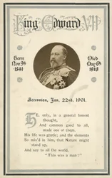 Gedenkkarte, König Edward VII