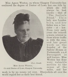 Miss Agnes Weston, zur Doktorin der Rechte ernannt, Universität Glasgow