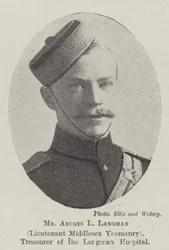 Herr Archie L Langman, Leutnant der Middlesex Yeomanry, Schatzmeister des Langman-Hospitals