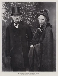 Mr und Mrs Gladstone in Hawarden im Jahr 1895