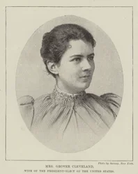 Mrs. Grover Cleveland, Ehefrau des gewählten Präsidenten der Vereinigten Staaten
